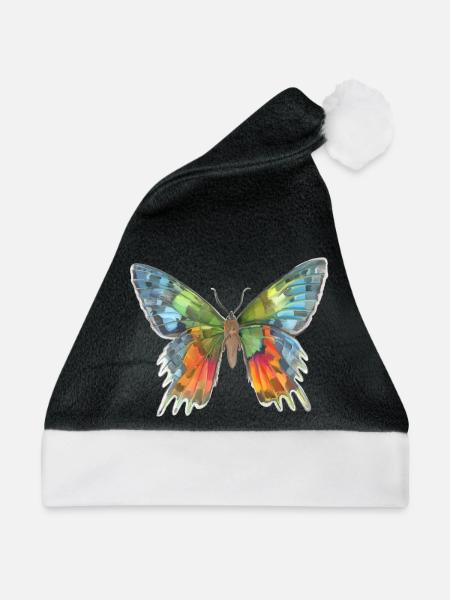 Schmetterling - Weihnachtsmütze - Schwarz/Weiß