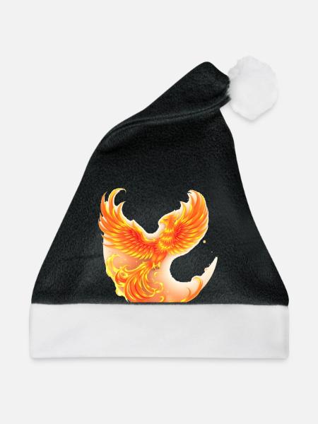 Cooler brennender Phönix - Weihnachtsmütze - Schwarz/Weiß