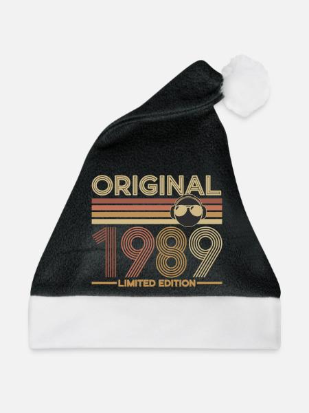 1989 - Weihnachtsmütze - Schwarz/Weiß