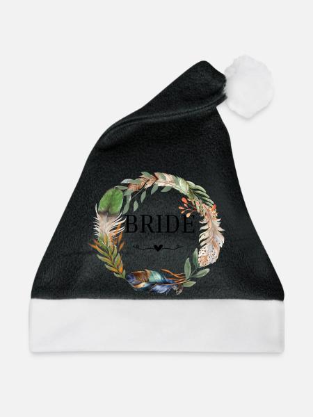Trensenkranz Boho Blumen - Weihnachtsmütze - Schwarz/Weiß