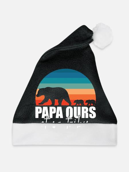 - Kleine Bären - Weihnachtsmütze - Schwarz/Weiß