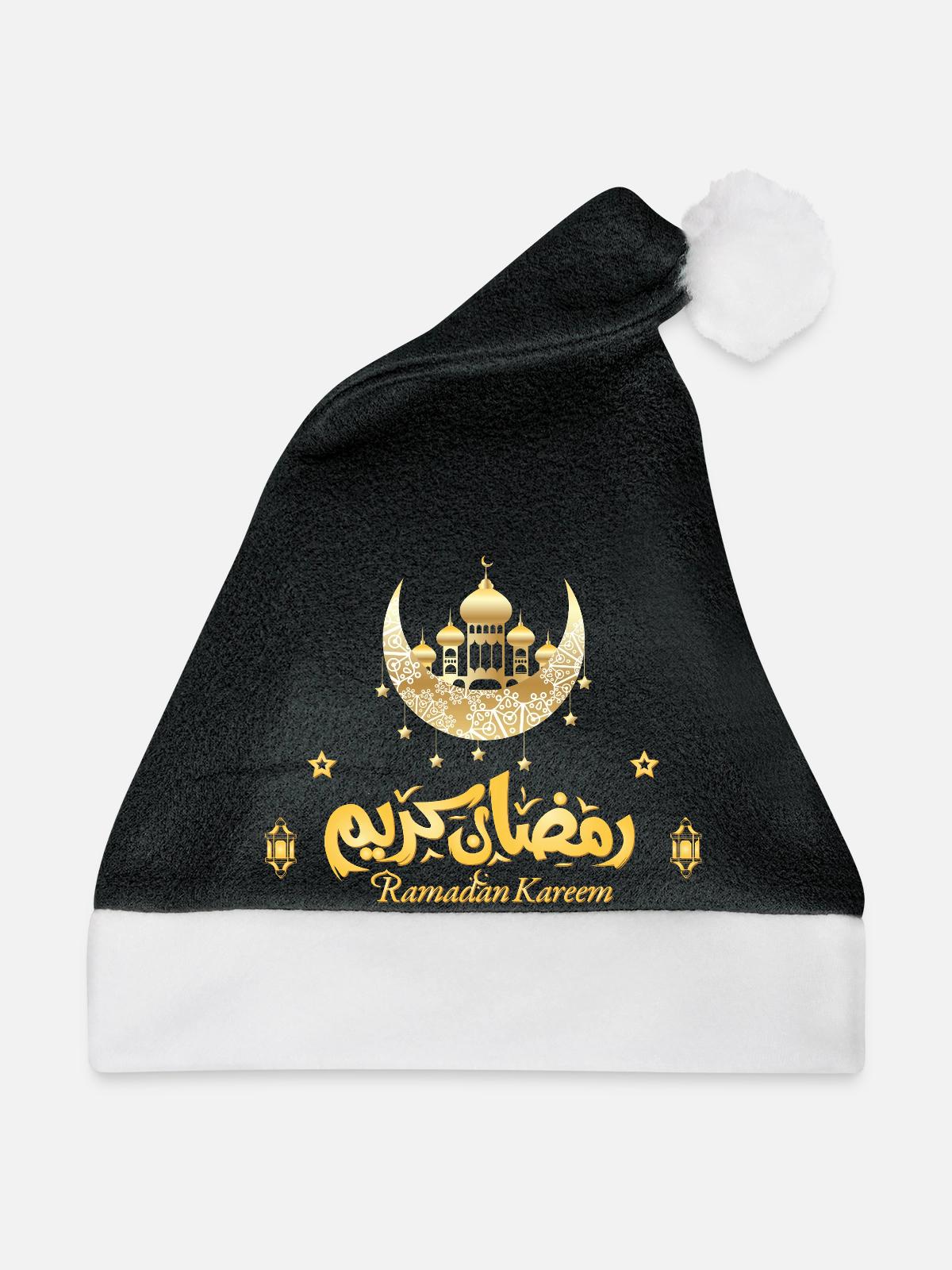 Ramadan Mubarak - Weihnachtsmütze - Schwarz/Weiß - Vorne