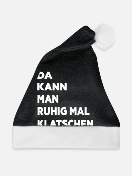 Klatschen - Weihnachtsmütze - Schwarz/Weiß - Vorne