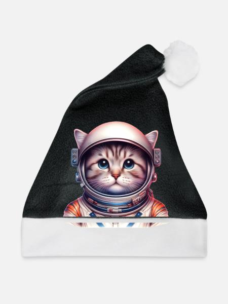 Space_cat - Weihnachtsmütze - Schwarz/Weiß