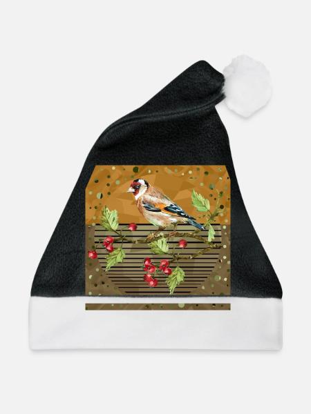 Bunter Vogel - Weihnachtsmütze - Schwarz/Weiß