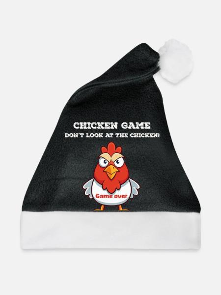 Chicken game weiss - Weihnachtsmütze - Schwarz/Weiß - Vorne