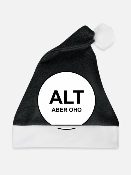 alt aber oho - Weihnachtsmütze - Schwarz/Weiß