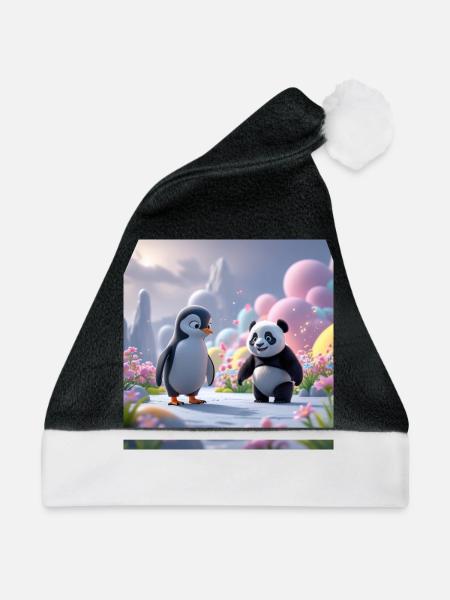 BÄR UND PINGUIN - Weihnachtsmütze - Schwarz/Weiß