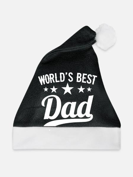 Bester Papa der Welt Vatertag - Weihnachtsmütze - Schwarz/Weiß