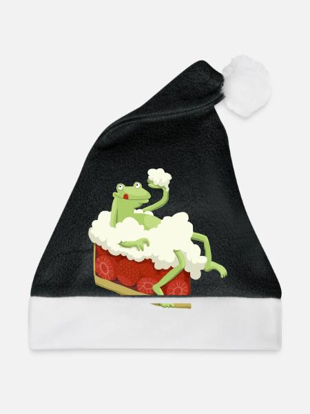 Kuchenfrosch (neu) - Weihnachtsmütze - Schwarz/Weiß