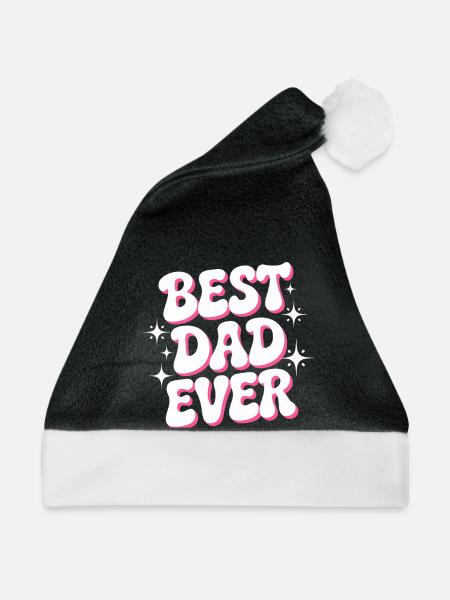 Bester Vater aller Zeiten - Weihnachtsmütze - Schwarz/Weiß - Vorne