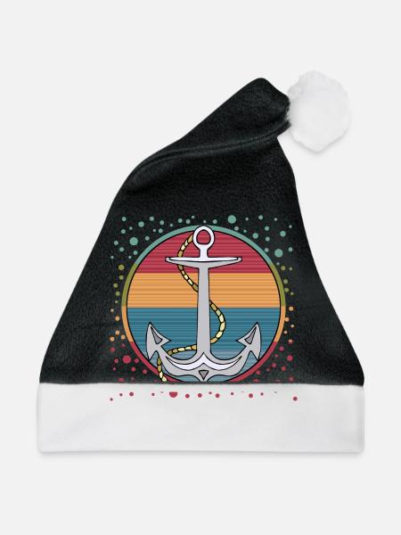 Anker - Weihnachtsmütze - Schwarz/Weiß