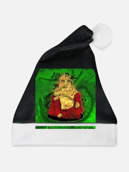 Buddha - Weihnachtsmütze - Schwarz/Weiß