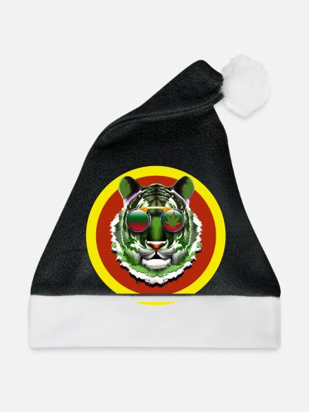 Rasta Tiger 2 - Weihnachtsmütze - Schwarz/Weiß