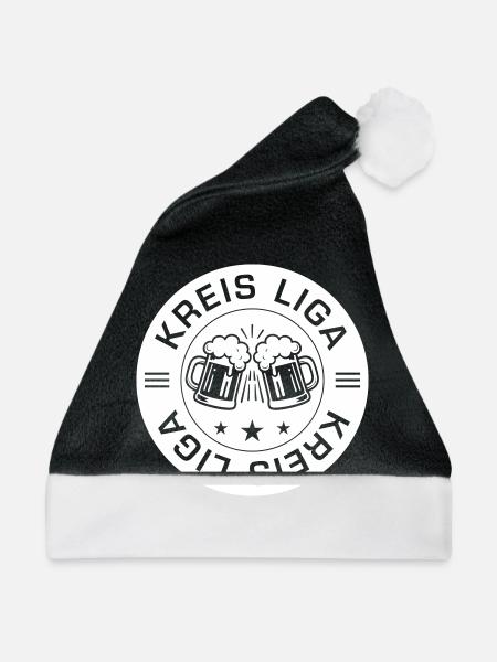 Kreisliga Lustig Bier - Weihnachtsmütze - Schwarz/Weiß