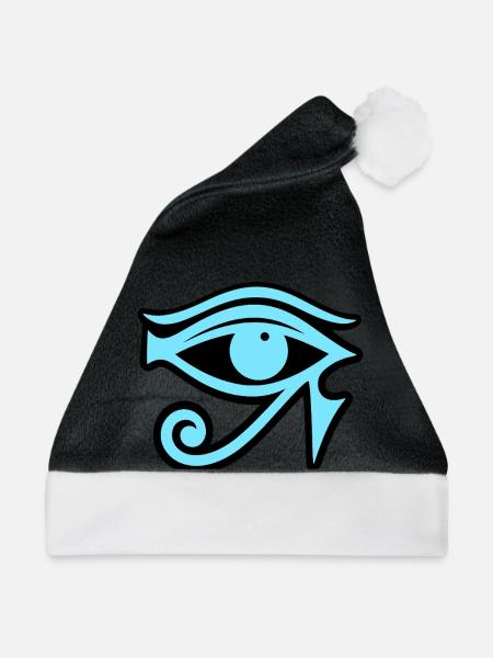 Auge des Horus Ägypten Symbol - Weihnachtsmütze - Schwarz/Weiß - Vorne