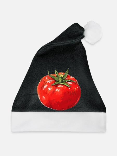 Tomate - Weihnachtsmütze - Schwarz/Weiß
