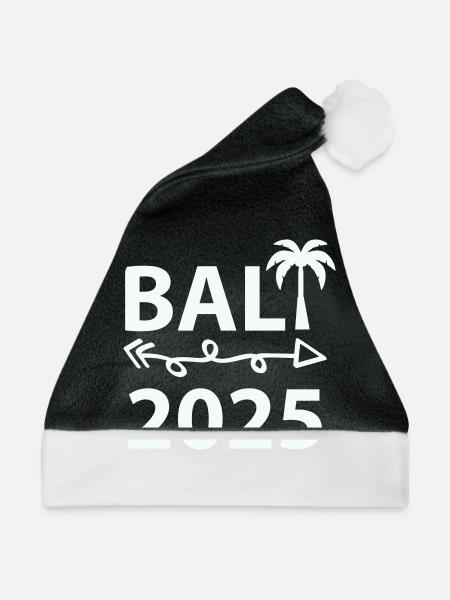 bali 2025 - Weihnachtsmütze - Schwarz/Weiß