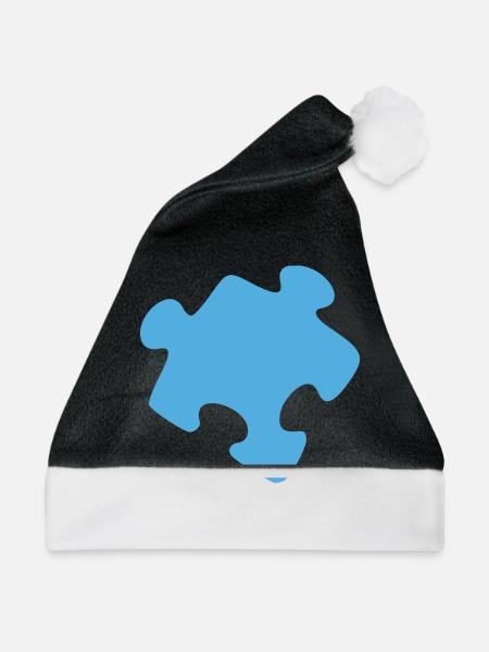 Puzzle - Weihnachtsmütze - Schwarz/Weiß