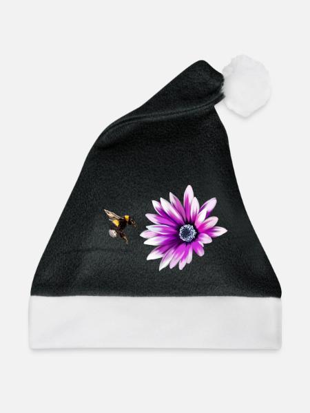Blume und Hummel - Weihnachtsmütze - Schwarz/Weiß