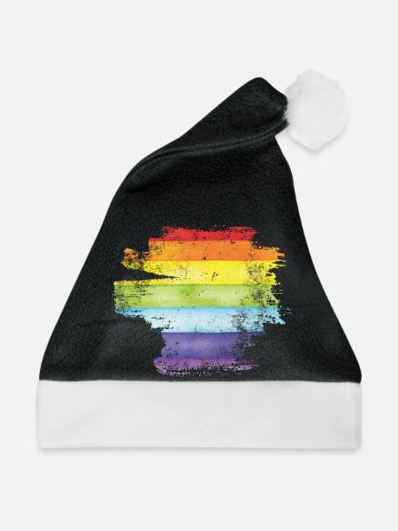 Stolz Pinsel Regenbogen - Weihnachtsmütze - Schwarz/Weiß