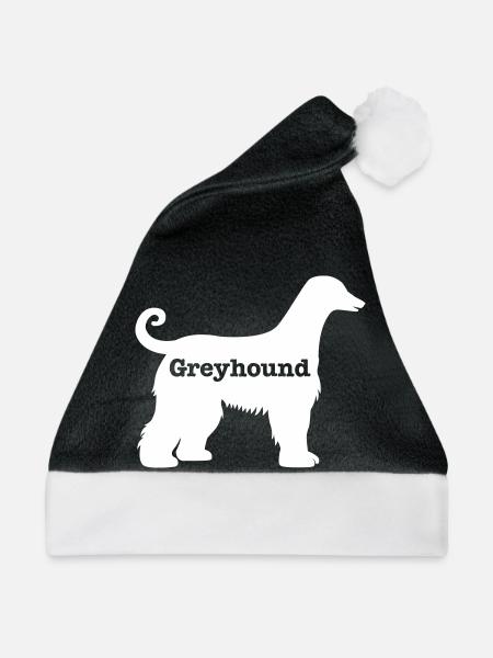 Windhund - Weihnachtsmütze - Schwarz/Weiß