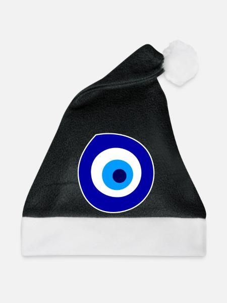 Symbol des bösen Blicks - Weihnachtsmütze - Schwarz/Weiß - Vorne