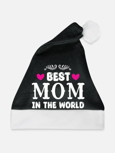 Beste Mama der Welt - Weihnachtsmütze - Schwarz/Weiß