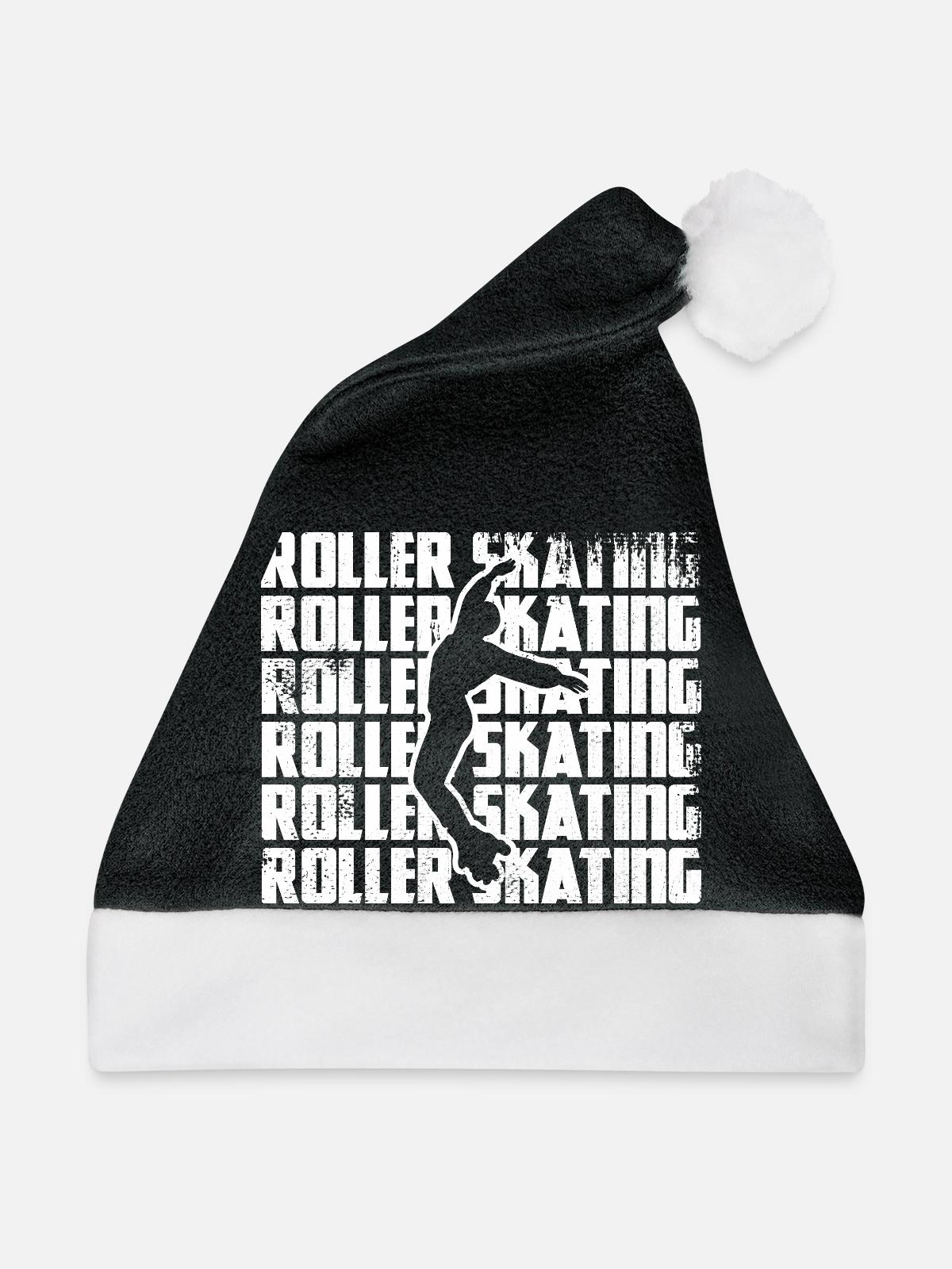 Rollkunstlauf - Weihnachtsmütze - Schwarz/Weiß - Vorne