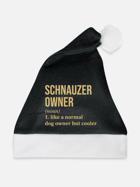 Schnauzer Schnauzer Schnauzer - Weihnachtsmütze - Schwarz/Weiß