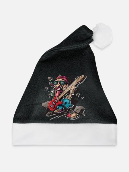 Rock - Rock and Roll - Weihnachtsmütze - Schwarz/Weiß