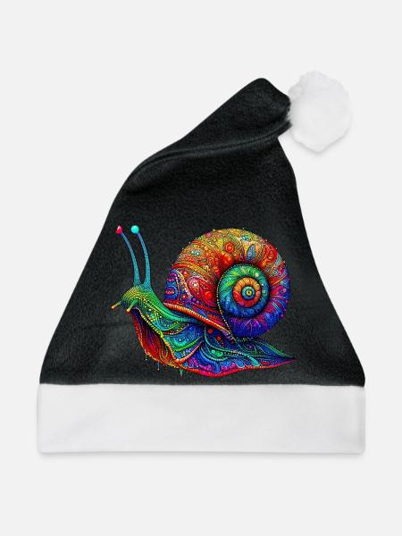 Schnecke - Weihnachtsmütze - Schwarz/Weiß