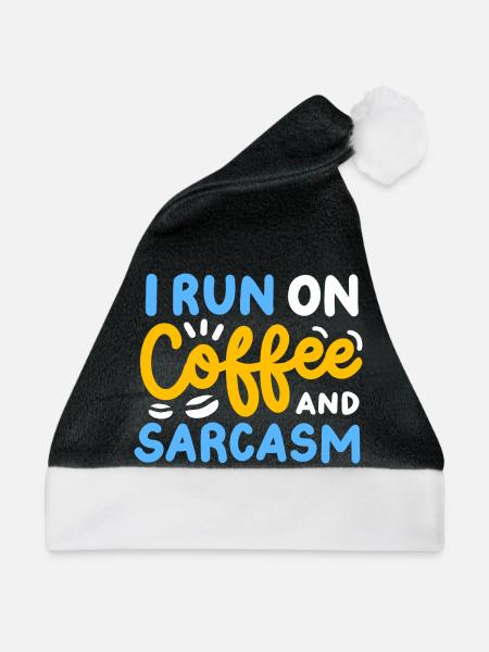 Kaffee und Sarkasmus - Weihnachtsmütze - Schwarz/Weiß