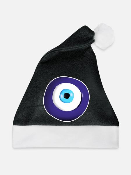 Symbol des bösen Blicks - Weihnachtsmütze - Schwarz/Weiß - Vorne