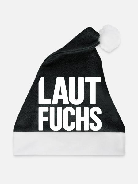 LAUTFUCHS - Weihnachtsmütze - Schwarz/Weiß - Vorne