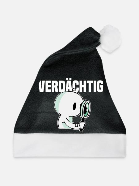 Detektiv - Weihnachtsmütze - Schwarz/Weiß - Vorne