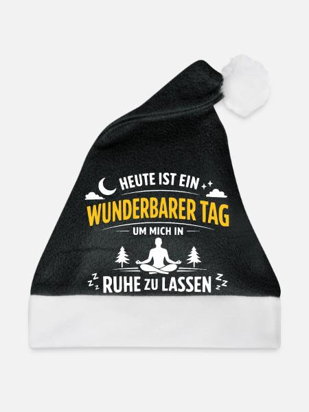 Wunderbarer Tag zum Ruhen und Meditieren - Weihnachtsmütze - Schwarz/Weiß