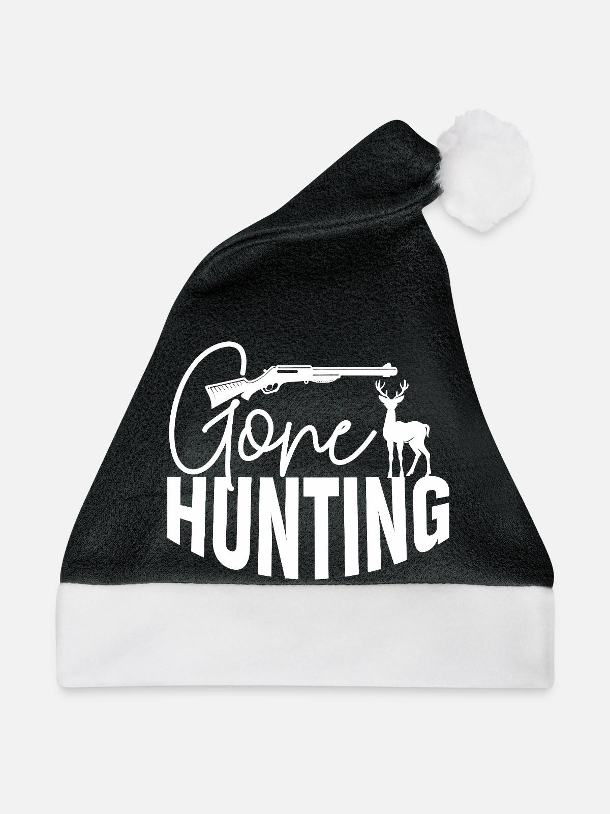 Gone Hunting - Weihnachtsmütze - Schwarz/Weiß - Vorne