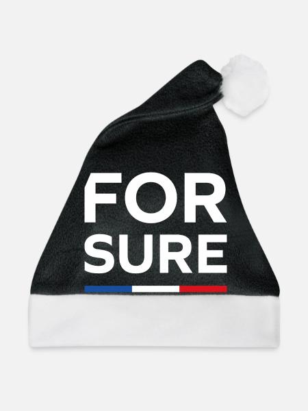 Sicher - Weihnachtsmütze - Schwarz/Weiß - Vorne