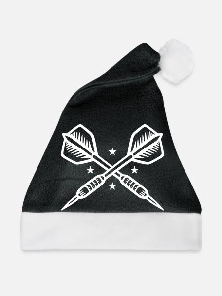Dartpfeile Symbol - Weihnachtsmütze - Schwarz/Weiß - Vorne