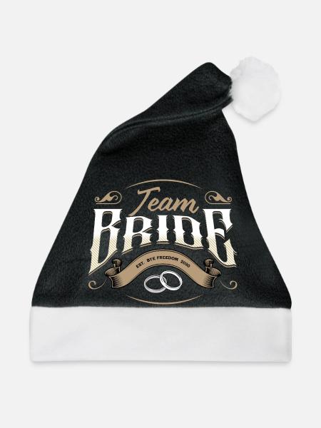 Team Bride 2030 - Weihnachtsmütze - Schwarz/Weiß