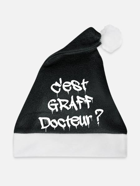 IST ES GRAFFITI, DOKTOR? - Weihnachtsmütze - Schwarz/Weiß