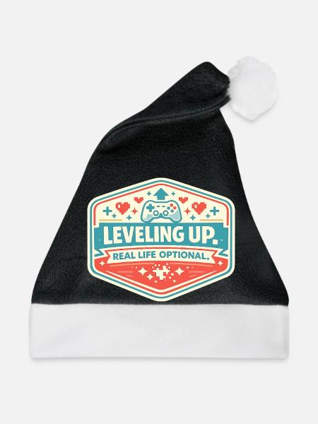 Level Up - Weihnachtsmütze - Schwarz/Weiß