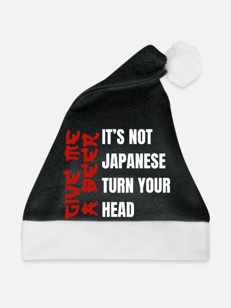 Dreh deinen Kopf, Bier - Weihnachtsmütze - Schwarz/Weiß