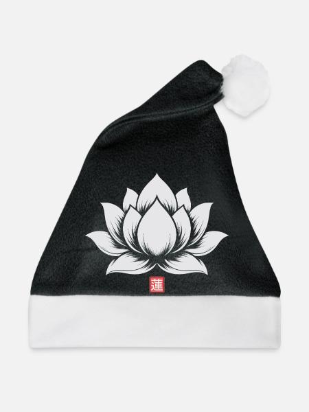 Lotus Flower Japanese - Weihnachtsmütze - Schwarz/Weiß
