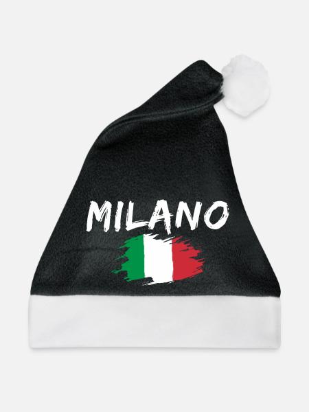 Milano Italien Flagge Mailand - Weihnachtsmütze - Schwarz/Weiß