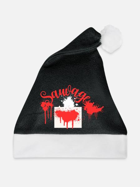 WILD - Weihnachtsmütze - Schwarz/Weiß