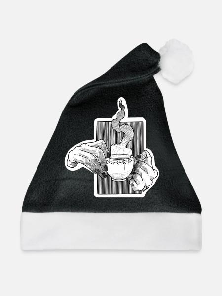 Coffee Time - Weihnachtsmütze - Schwarz/Weiß