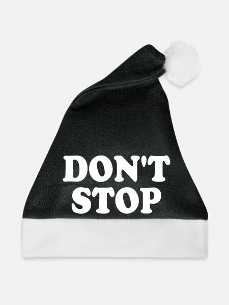 Dont stop - Weihnachtsmütze - Schwarz/Weiß