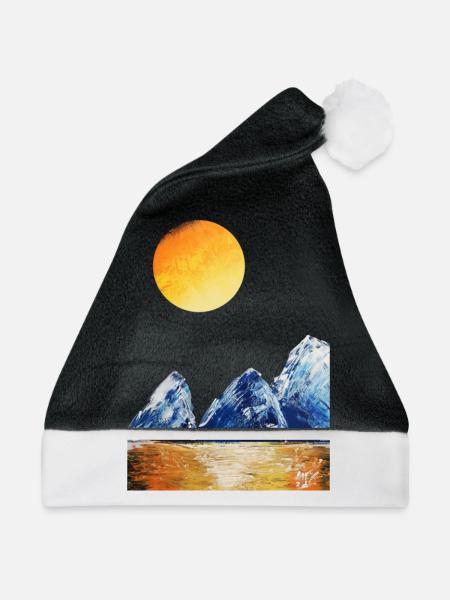 Sonnenaufgang - Weihnachtsmütze - Schwarz/Weiß